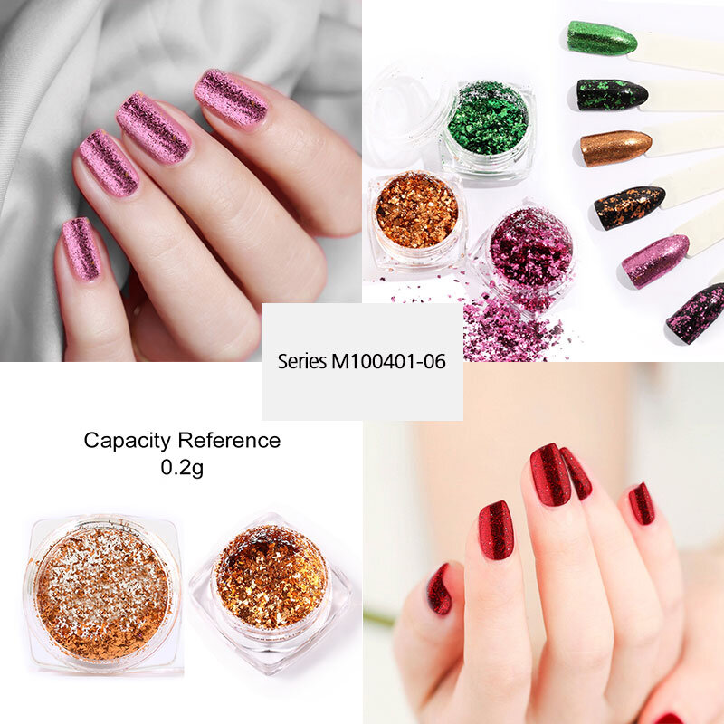 ROSALIND Gold Silver Nails Powder Glitter Pigment Powder Gel Polish Mirror Manicure Nails UV Decorations Chrome Holographic Nail