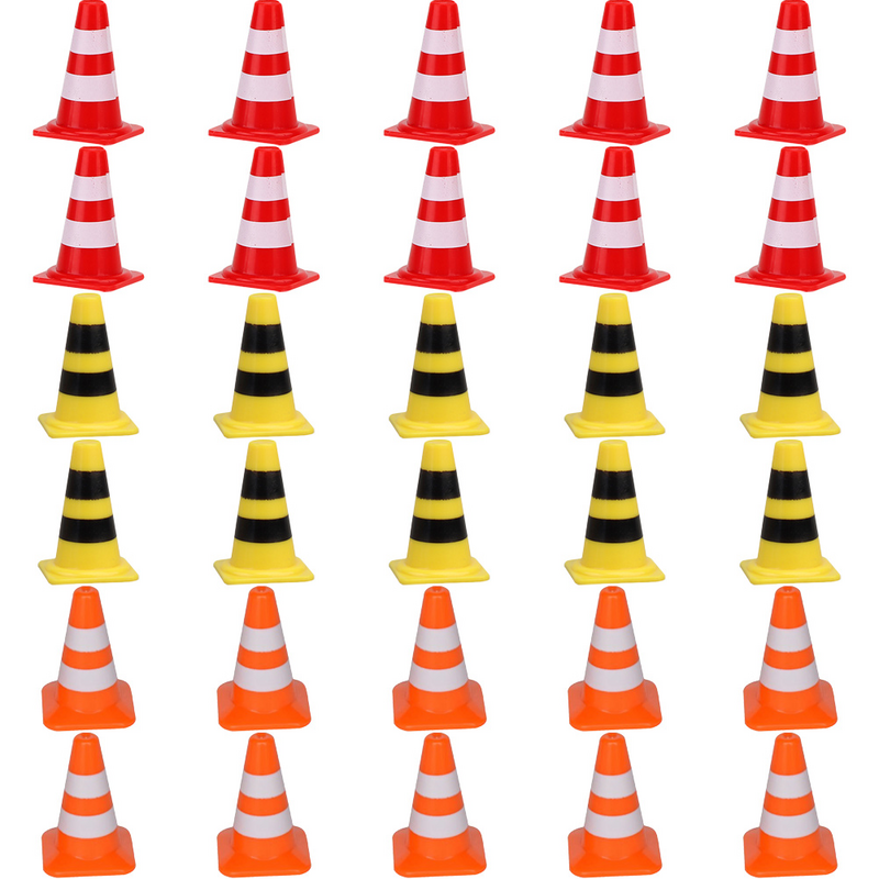 Mini Cones de Tráfego para Crianças, Road Cone, Safety Signs, Miniature Roadblocks, Brinquedo Infantil