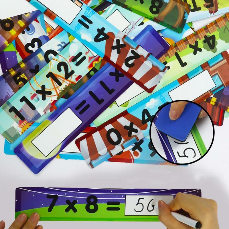 Vermehrung Tabelle Lernen Karten 88 stücke Doppelseitige Trocken Wischen Vermehrung Flash Karten Spiel Für Kinder Class Schiefen Liefert