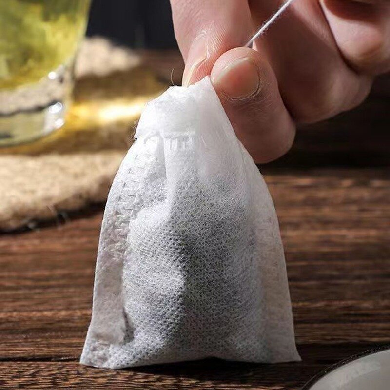 Disposable Tea Filter Bags Non-woven Fabric Tea Bag With Drawstring Kitchen Filter Paper For Coffee Herb Loose Tea Cooking Pack