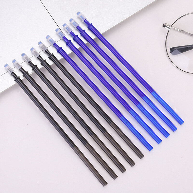 100 Pcs Erasable Gel Pen Refill Rod Erasable Pen Refill 0.38mm Blue Black Ink Office School Stationery Writing Tool