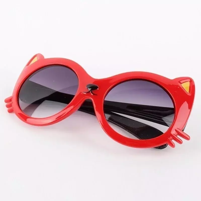 Gafas de sol con diseño de gato para niño y niña, anteojos de sol con diseño de dibujos animados, Anti UV