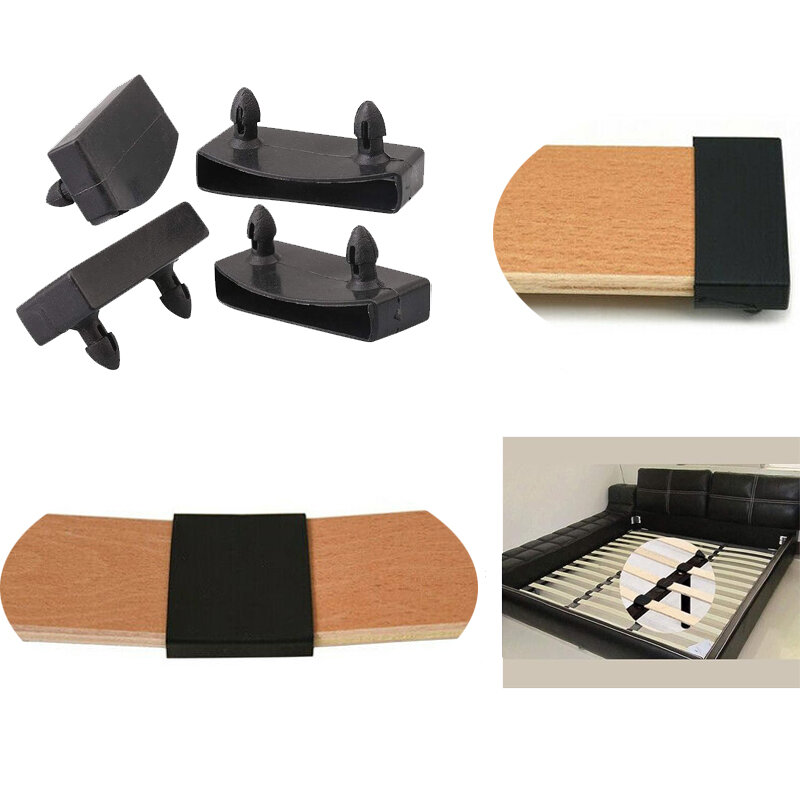 10 buah tutup ujung plastik samping dan tengah bilah tempat tidur pemegang aksesori pengaman konektor untuk kayu tunggal ganda ukuran tempat tidur King