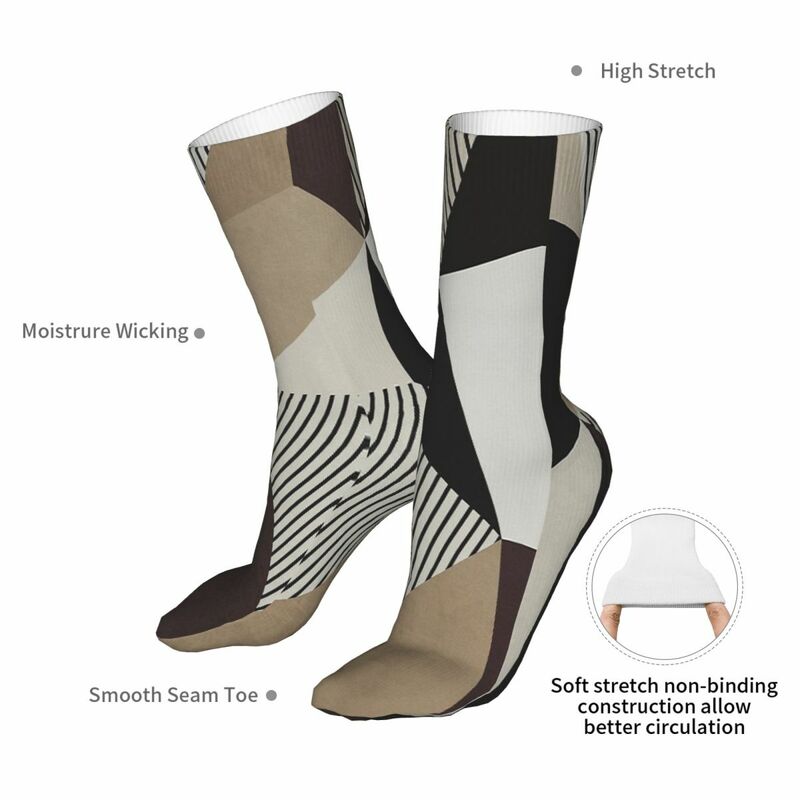 Bauhaus 3d meias tridimensionais meias de poliéster personalizável sweetshirt