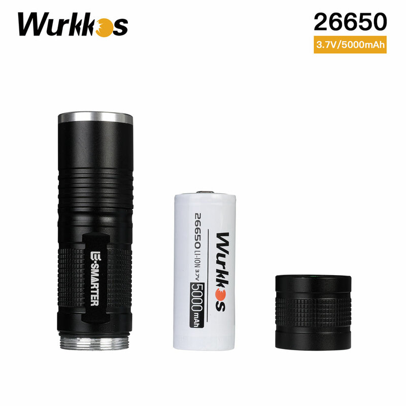 Wurkkos 3,7 v 5000mah Ionen batterie spitz 3c Hochleistungs-Entladung Li-Ionen-Batterien Taschenlampe (Zoom) als Geschenk
