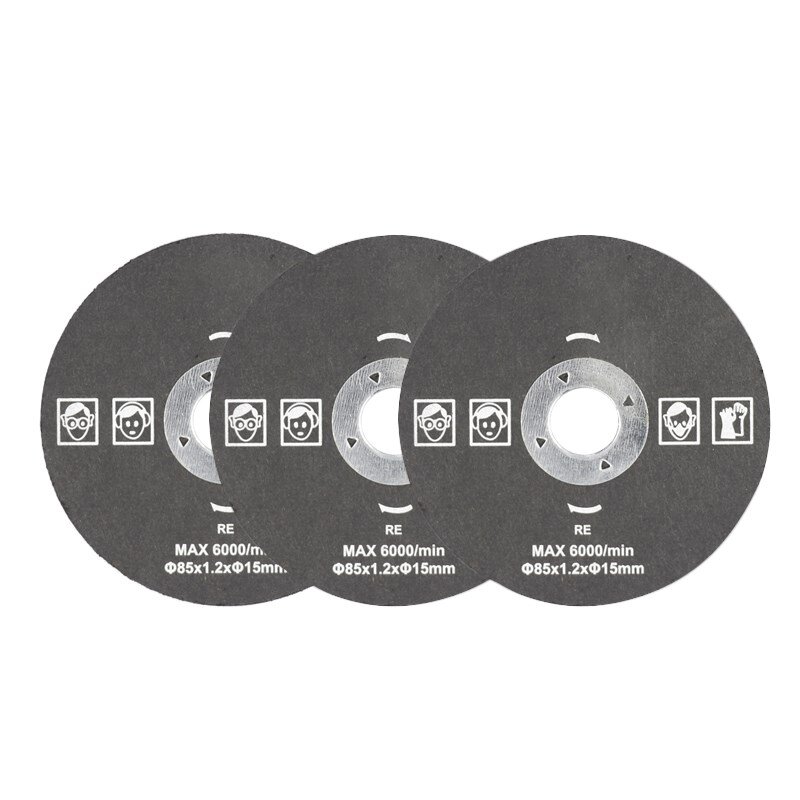 Discos de corte de resina Circular, hojas de sierra para corte de Metal, disco de corte de fibra, herramientas abrasivas, 85mm, 85x50/15mm