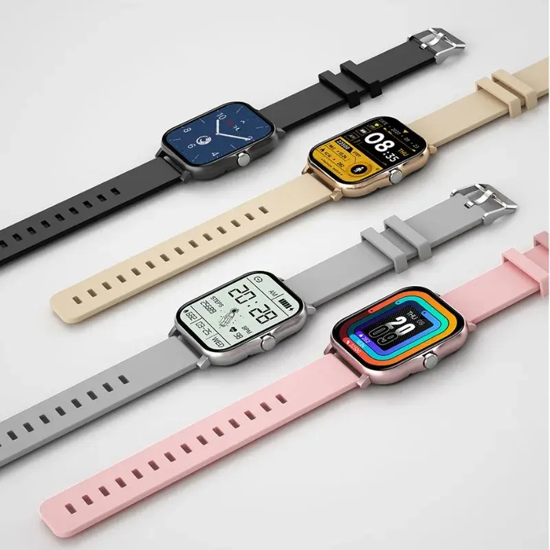 สมาร์ทวอท์ช2024สำหรับผู้ชายผู้หญิงนาฬิกากีฬาหน้าจอสัมผัสเต็มรูปแบบบลูทูธสายนาฬิกาข้อมือ smartwatch Digital ของขวัญ