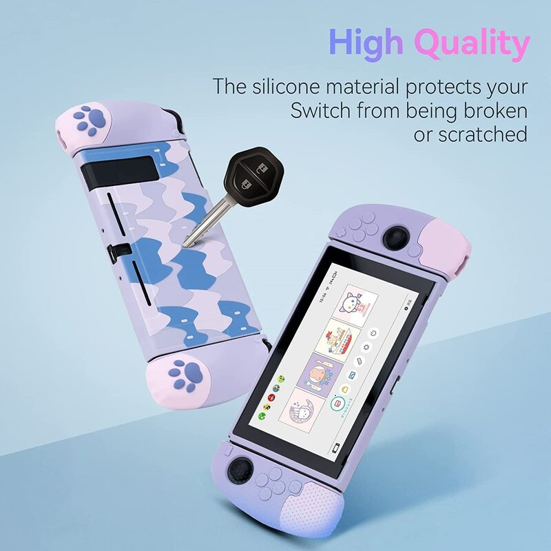 GeekShare Protective Shell Silicone Soft Shell 3D Cute Cat Claw Split JoyCon Case For Nintendo Switch NS Accessories