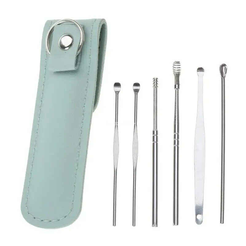 Ear Wax Removal set Ear Curette Ear Wax Remover Tool Earwax Removal set Storage Box Simple to Use Painless Ear Pick