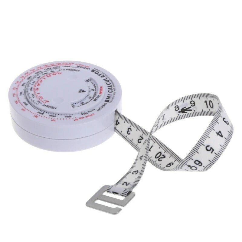 BMI Body Mass Retractable Tape 150cm Measure Calculator Diet Weight Loss Tape Drop Shipping
