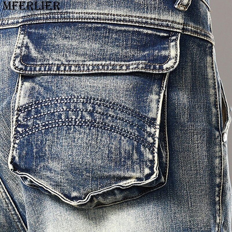 Short en jean vintage pour homme, short cargo, streetwear, pantalon court, grande taille, grande taille, mode estivale, 44