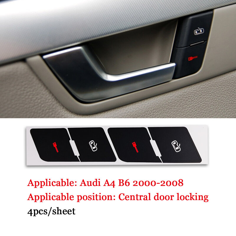 Для Audi A4 B6 B7 ремонтная наклейка от 2000 до 2008 кнопки переключения питания стекла Ремонтный комплект для панели приборной панели ESP сигнализация климатическая кнопка