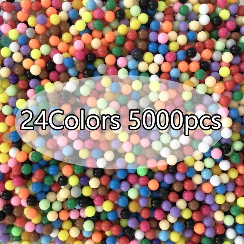 24 warna DIY berlen sihir Hama Beads puzzle manik-manik semprotan air bola permainan buatan tangan Perler mainan untuk anak-anak mantra mengisi kembali