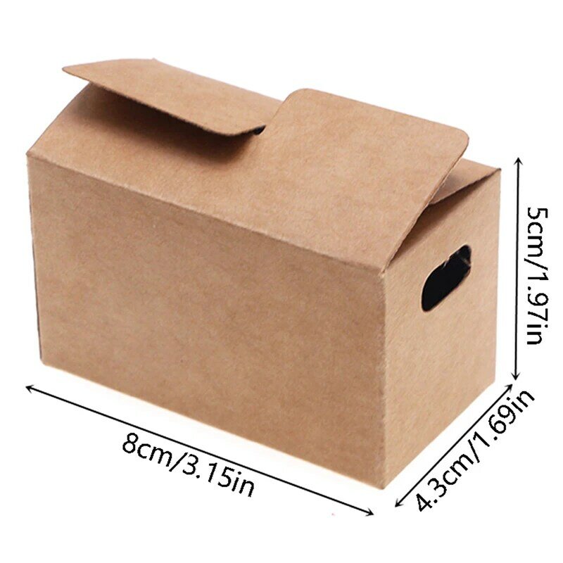2Pcs Dollhouse Miniature Express กล่องพับกล่องกระดาษรุ่น Aksesori Perabot สำหรับแต่งบ้านตุ๊กตาเด็กเล่นของเล่น