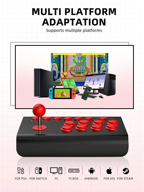 Wireless BIG PC Gamepad Retro Arcade portatile controllo del gioco Joystick Usb per PS4/PS3 Andriod IOS cellulare Street
