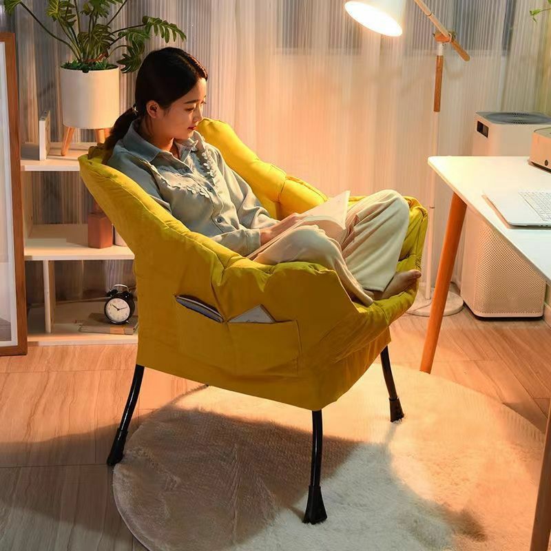 2023 kanapa krzesło do pracy na komputerze pojedyncza Sofa domu balkon fotel wypoczynkowy fotel wypoczynkowy akademik może leżeć z tyłu mała Sofa krzesło kawiarniane