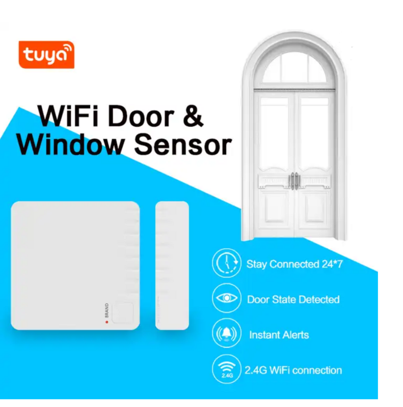 Campanello Tuya allarme finestra 130db Doodle Wifi magnete porta allarme Smart Home sensore multifunzione plastica ABS sicurezza domestica
