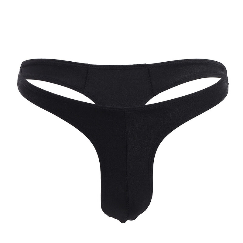 Mens Sexy T-back Thongs Briefs Bulge Pouch Underwear Backless Breathable Panties Low Waist G-string Sissy Erotic Underpants