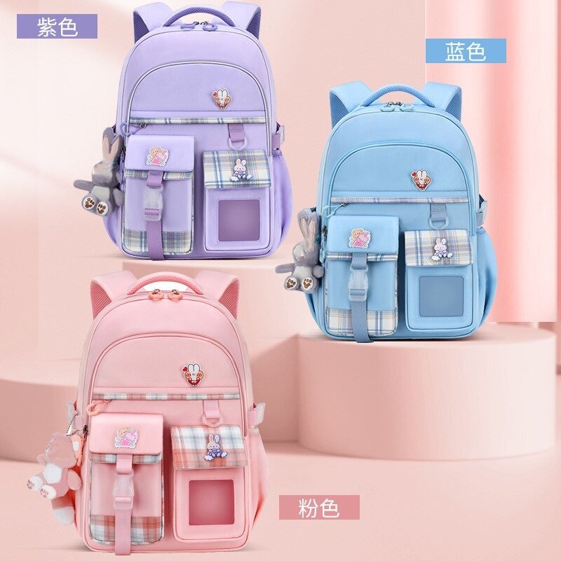 New Type of Lightweight Backpack Primary School Girls Children's Backpack Large Capacity Spine Protection Wholesale Waterproof