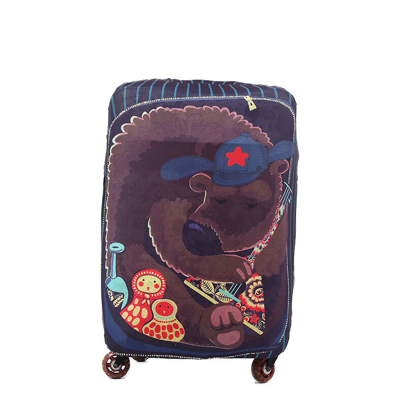 伸縮性のあるスーツケースカバー,丈夫なトラベルケース,ホイール付きスーツケース用プロテクター,1個