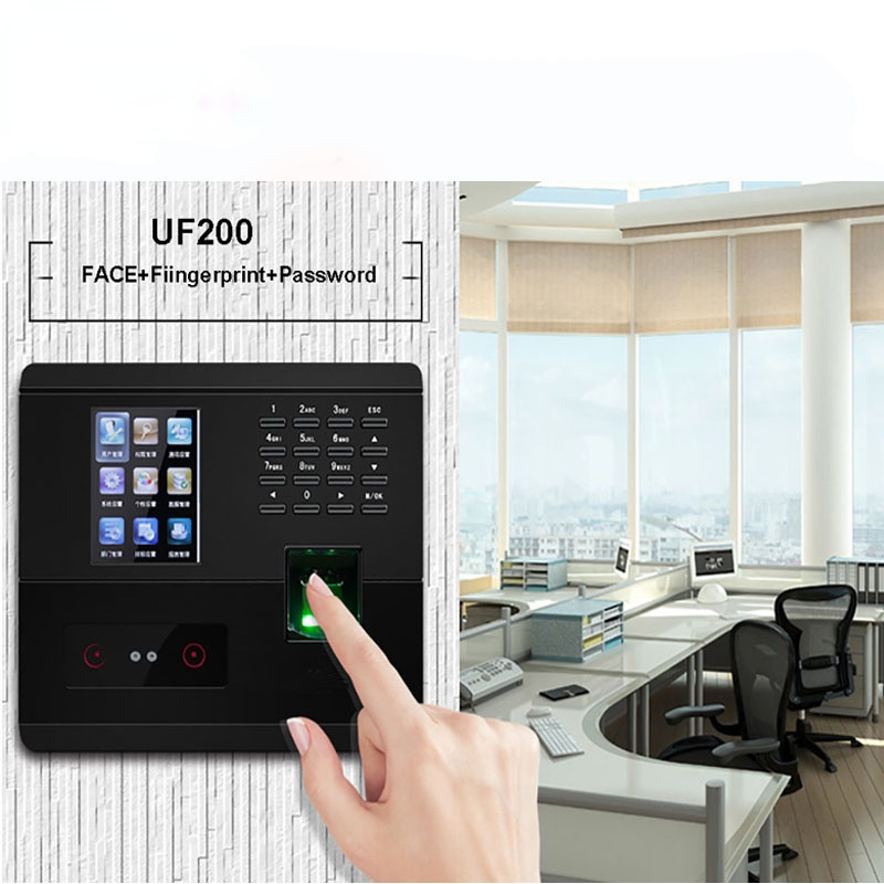 Origional UF200 Sistem Absensi Biometrik Pengenalan Cerdas USB/Inthernet Absensi Wajah dan Kontrol Akses