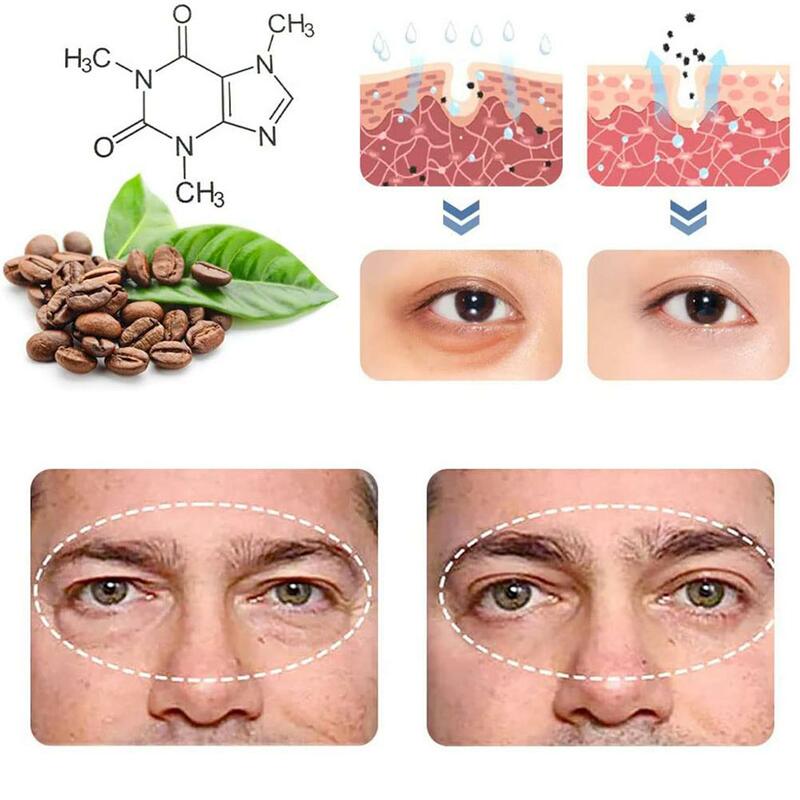 2pcs Men Eye Cream Hyaluronate Cool Eye Gel Moisturizing Under Eye Cream For Dark Circles Puffiness Fine Lines Eye Care