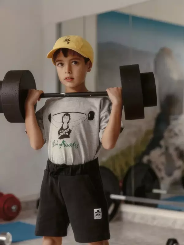 Spot szwedzki MINI RODINI 24SS Nordic dzieci kontrastowy t-shirt kamizelka szorty długie spodnie