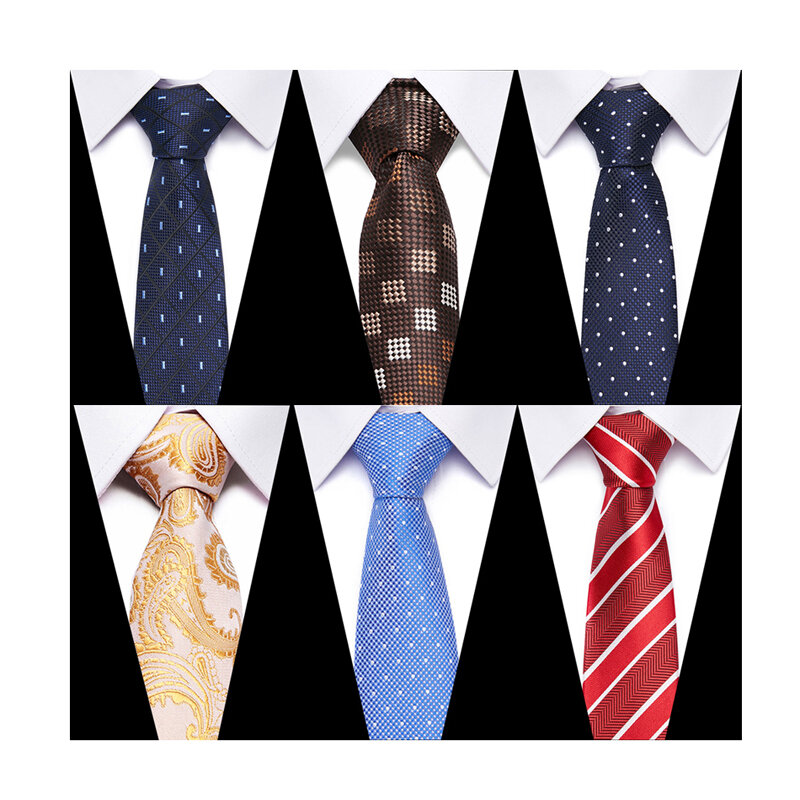 Dropshipping wielki wysokiej jakości jedwab wiele kolorów 7.5 cm krawat mężczyźni Gravata dla biura geometryczne hombre odzież formalna