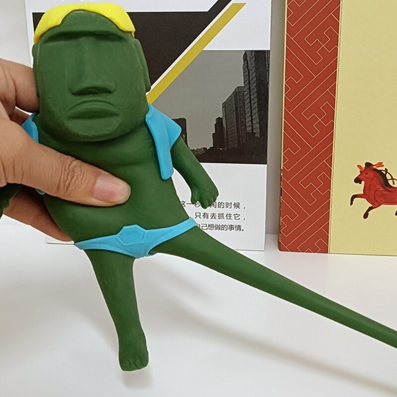 Divertido Rock Man juguete elástico para ansiedad novedad alivio del estrés juguete descompresión oficina
