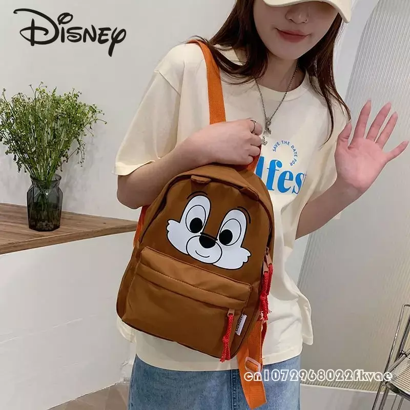 Disney Winnie urso mochila infantil, saco de armazenamento de grande capacidade, desenhos animados fofos, de alta qualidade, cor sólida
