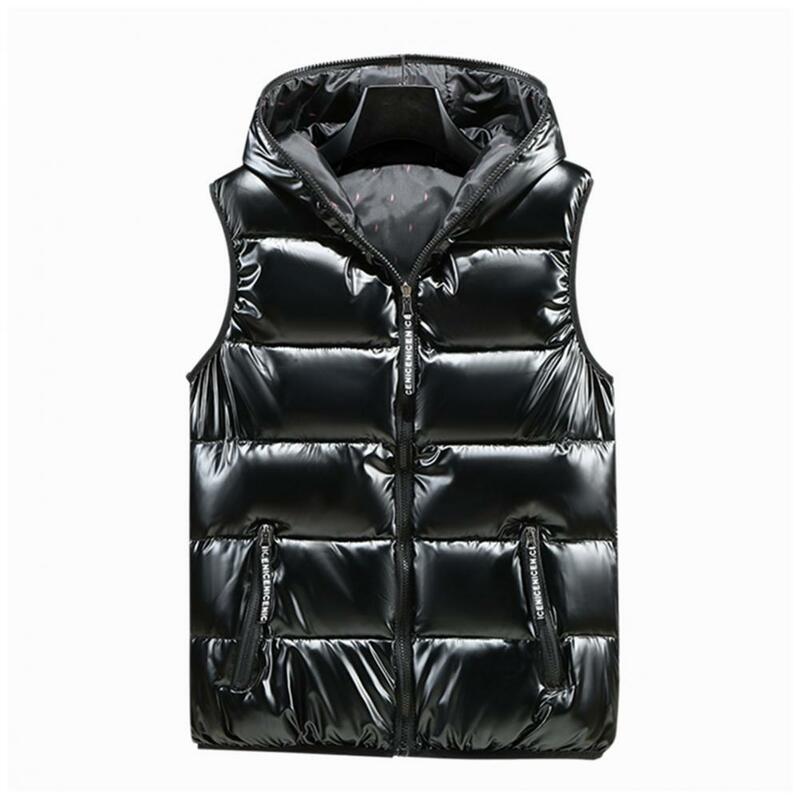 Pele-toque popular coldproof bolsos colete quente casaco capa streetwear
