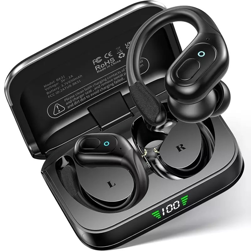 Nowe słuchawki bezprzewodowe Bluetooth TWS wodoodporne słuchawki z redukcją szumów stereofoniczny zestaw słuchawkowy HD Call sport Gaming dla iPhone'a