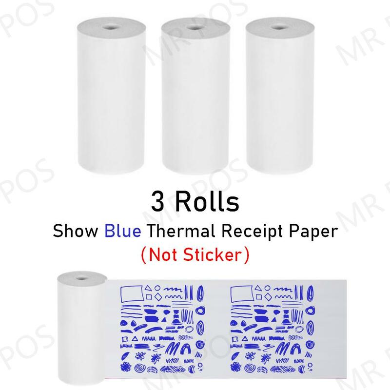 3 rotoli di carta termica carta adesiva carta per etichette carta fotografica carta a colori per stampante fotografica PeriPage PAPERANG