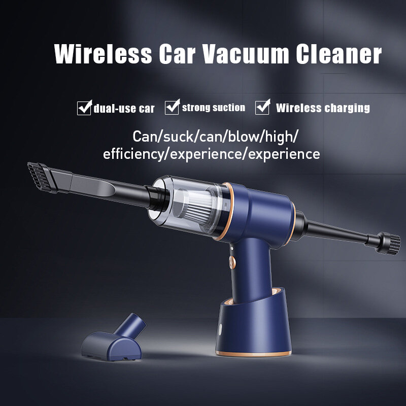 80KPa 2 in 1 Wireless Car Vacuum Cleaner Charging Compressed Air Duster Handheld High-Power Air Blower Duster For Home Office