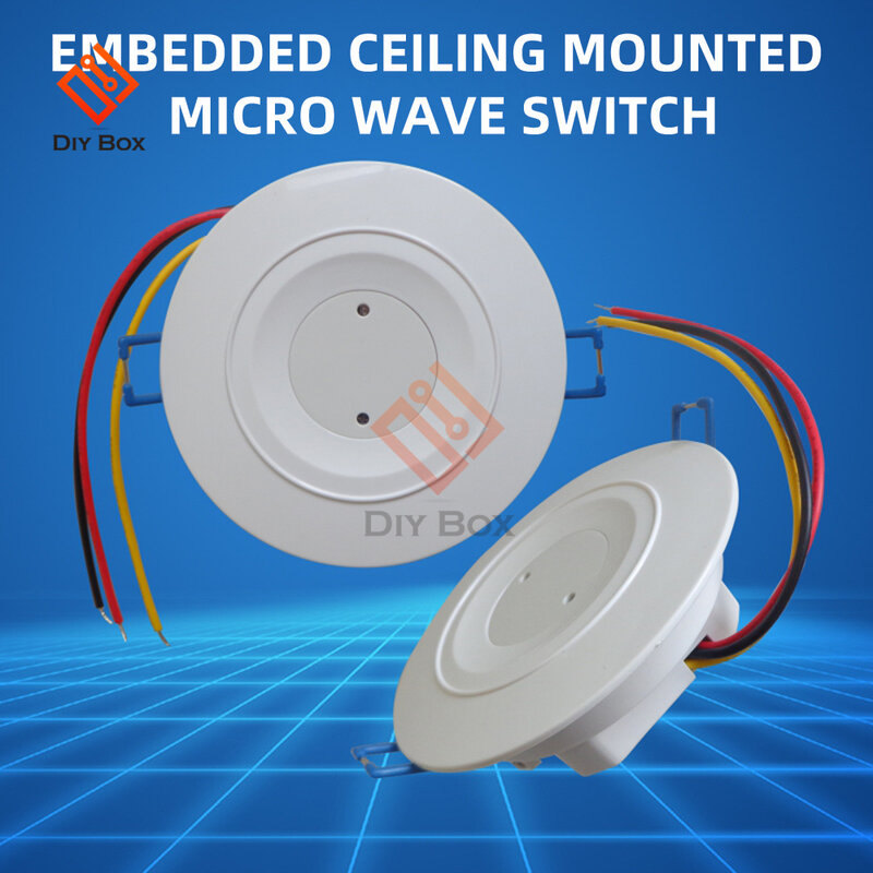 Incorporado Teto Micro-ondas Radar Sensor Switch, PIR Corpo Módulo Sensor de Movimento, AC 110V-240V, 3.7G
