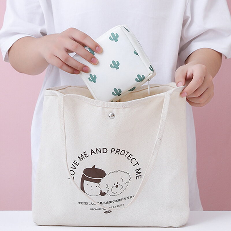 Kobiety Mini podpaska higieniczna torba do przechowywania przenośna bawełniana podkładka etui kosmetyczne torby dziewczyny podróżna kosmetyczka Tampon organizator torba