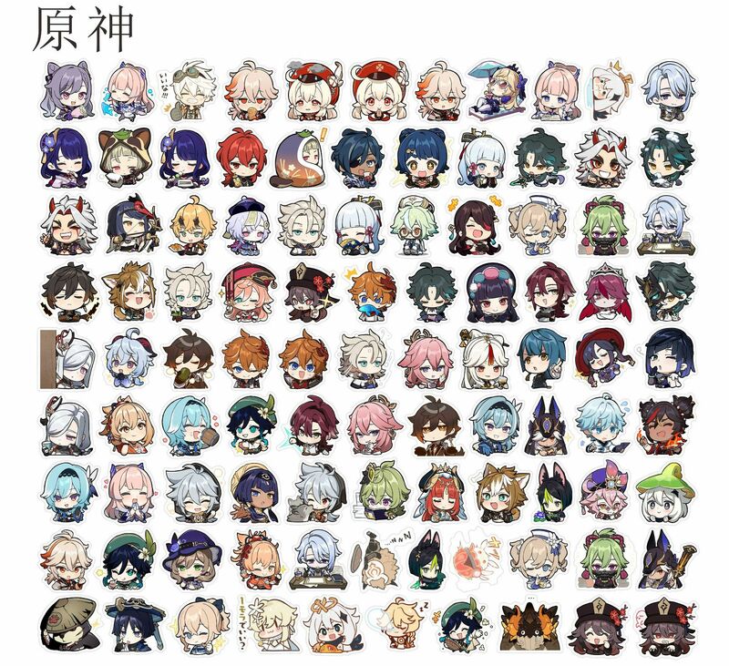 30pcs Random Genshin Impact Acrylic Patch DIY Bag Jewelry Crafts Accessories For Keychain Brooch Phone Case Anime 2cm Ornament