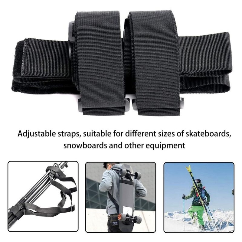 Durable Skateboard Shoulder Carrier Fixable Sturdy Skateboard Backpack Strap Adjustable Polyester Webbing