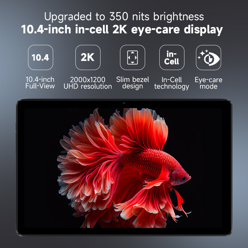 ALLDOCUBE iPlay 50 Pro Helio G99 10.4 Inch 2K Tablet 8GB RAM 256GB ROM Android 12 PE2.0 fast charging with 6000mAh