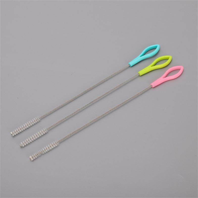 1/5/10PCS Stainless Soft Hair Suction Glass Tube Cleaner Brushes Tools Fish Tank Straw Bottle Cleaning Brush Household Cleaning