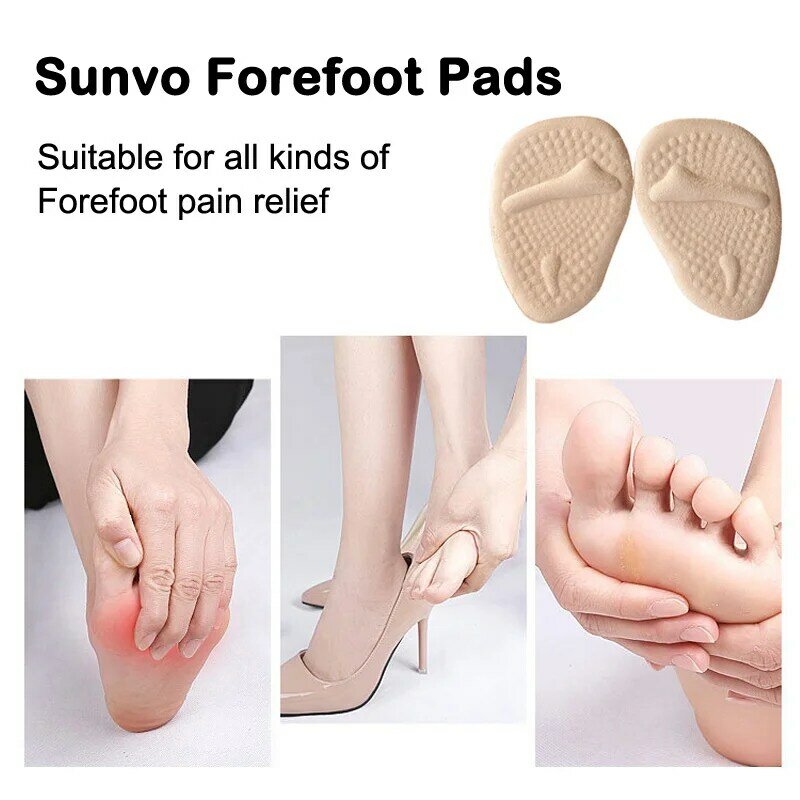 Meias palmilhas de silicone para mulher salto alto almofadas de antepé almofadas de absorção de choque de cuidados com a dor do pé almofadas de apoio antiderrapante