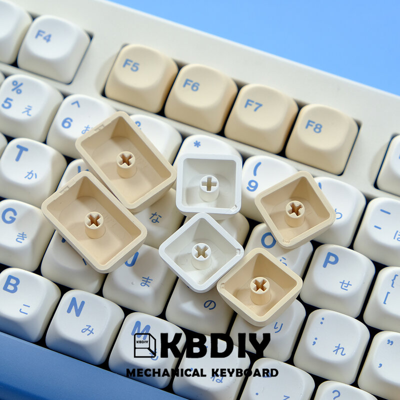 KBDiy-Koka Keycaps pour clavier mécanique, GBrosSoymilk, 140 prédire, PBT Keycap, similaire à MOA, japonais, coréen, russe, discreISO 7u