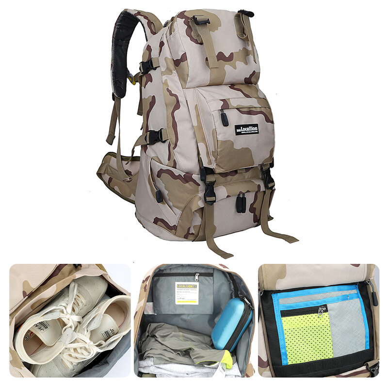 Bolsa de viaje de 60L 40L 85L, mochila de Camping, senderismo, ejército, bolsas de escalada, montañismo, bolsa deportiva de gran capacidad, militar al aire libre