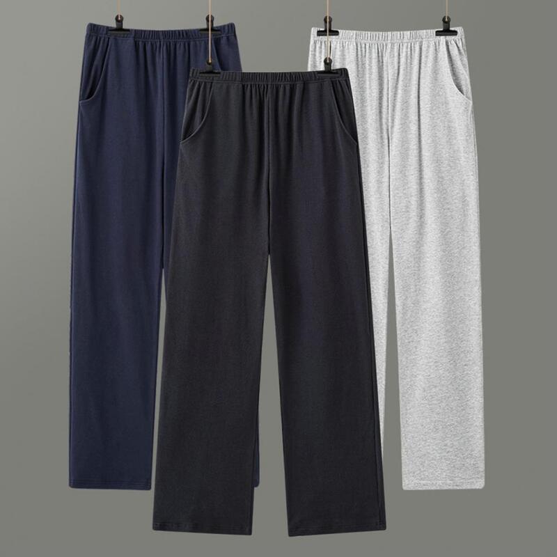 Calça de dormir modal masculina, calças de sono sólido, calças de sono longo masculinas, roupas de dormir macias, Homewear, Inverno, 2024