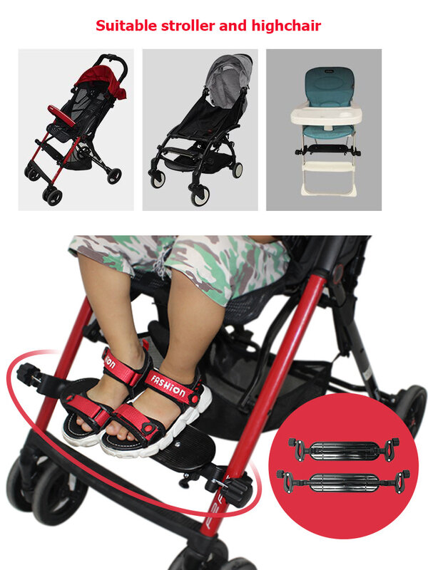 Reposapiés ajustable para bebé, cojín de PU, mesa de alimentación, silla de comedor, alfombrilla de pedal
