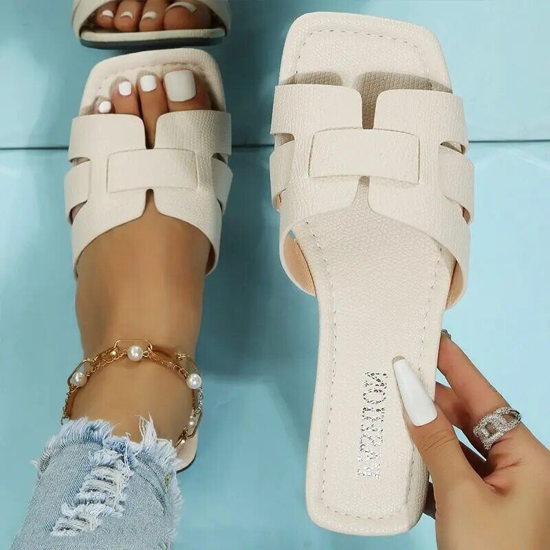 Summer Slippers Women Flat Luxury Outdoor Beach Flip Flops Female Sandals Trend Brand Design Slides Shoes Woman 2024 Big Size 43