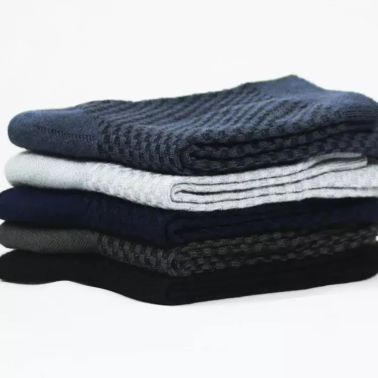 Chaussettes Standard en Fiber de bambou pour hommes, couleur unie, flambant neuf, coffret cadeau pour hommes, 5 paires