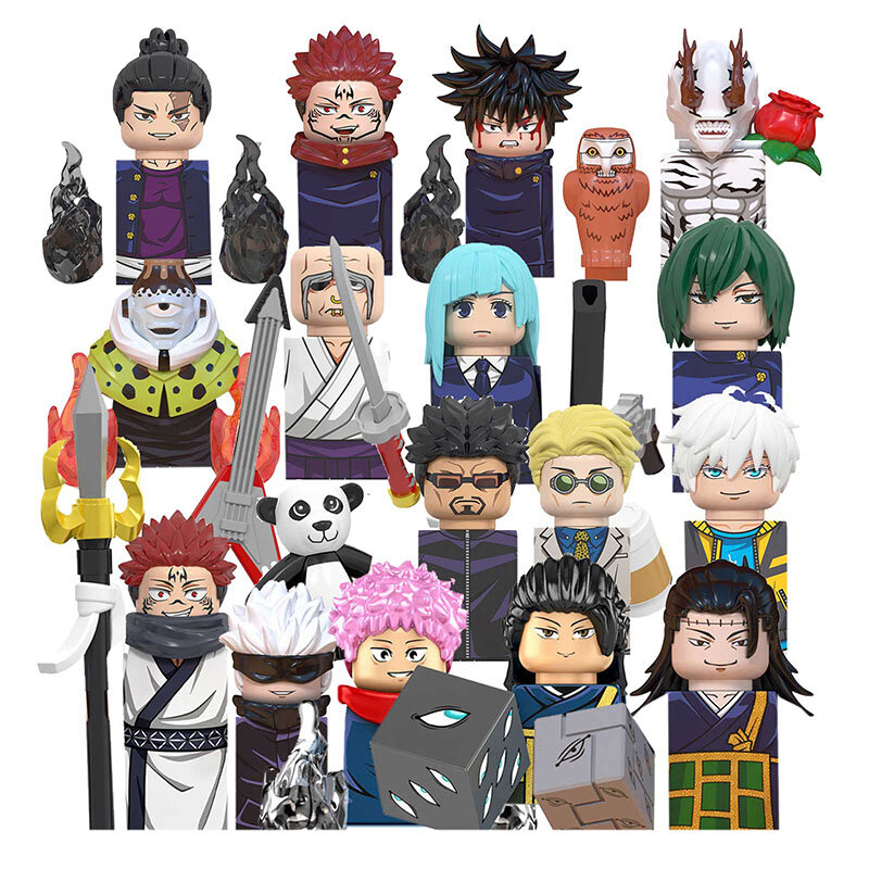 Jujutsu Kaisen anime bonecas para crianças, mini-figuras, brinquedo de ação, tijolos, Gojo, Geto, Ryomen, Sukuna, Itadori, Yuji Mai Todo, 6179, WM6149