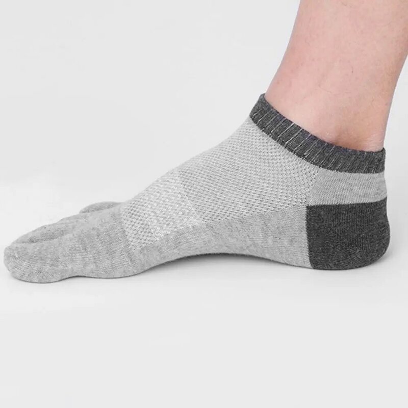 Calzini corti calzini in rete di cotone antiscivolo traspiranti calzini a cinque dita calzini da uomo calzini a cinque dita