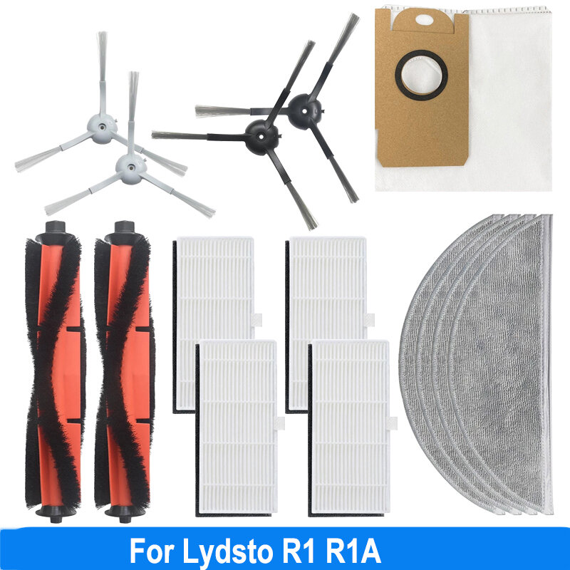 Filtro para Lydsto R1 R1A, accesorios de repuesto para Robot aspirador, bolsa de polvo de repuesto, filtro Hepa, mopa, trapos, consumibles